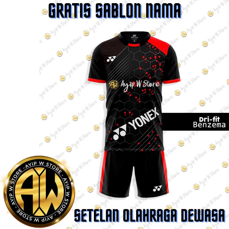 baju olahraga pria setelan badminton pria baju bulutangkis setelan olahraga jersey badminton bulutan