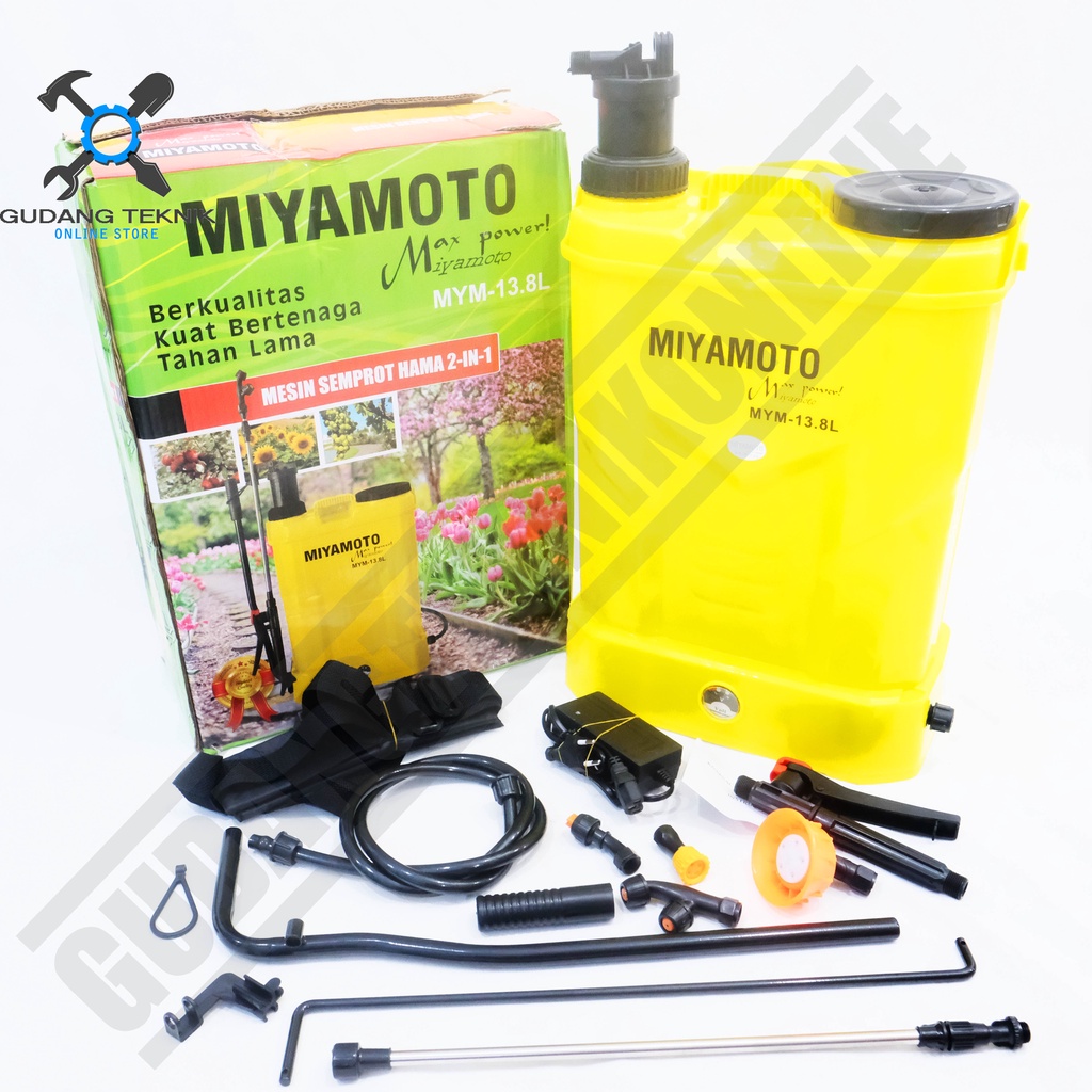 Sprayer Hama Elektrik 13L XENON MIYAMOTO PATRIOT XN1308A / Alat Semprot Semprotan Obat Hama Elektrik 13 Liter XENON 2in1