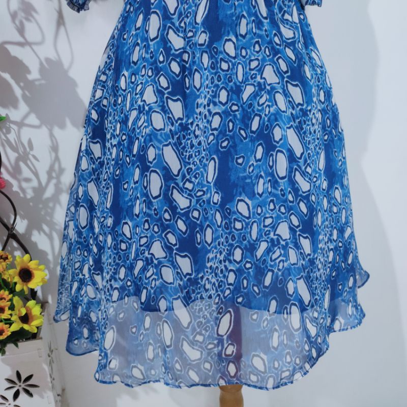 Dress sifon / dress leopard / dress preloved / crocodile dress