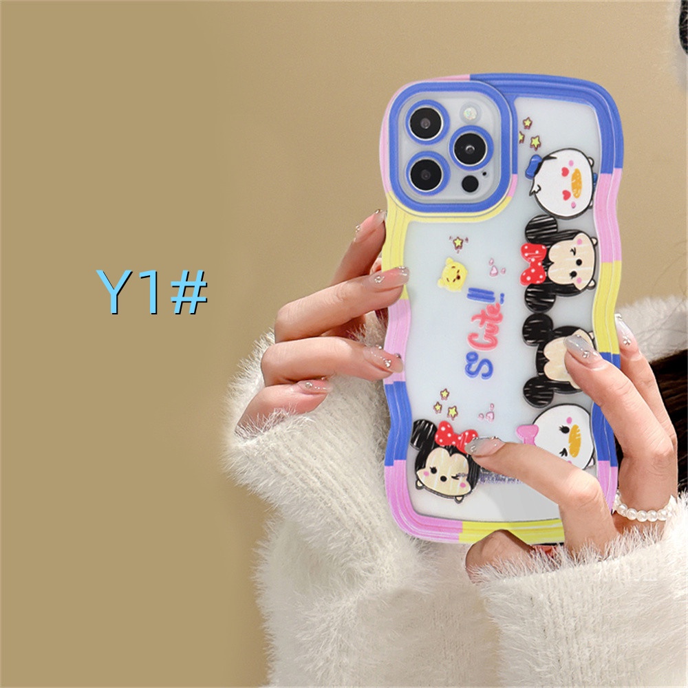 Redmi Note 11S 11 Pro Redmi 10C 10A 9C 9T 9A Note 10 5G Note 10S Note 9 Note8 Poco X3 Pro NFC Kartun Mickey Minnie Dan Winnie the Pooh Wave Edge TPU Phone Case Cover DGX