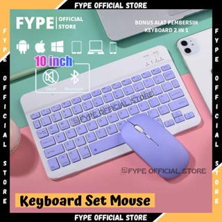FYPE Keyboard Bluetooth dan Mouse Logitech Wireless 10 Inch Lightweight Portable PC Tablet IOS Android Hp