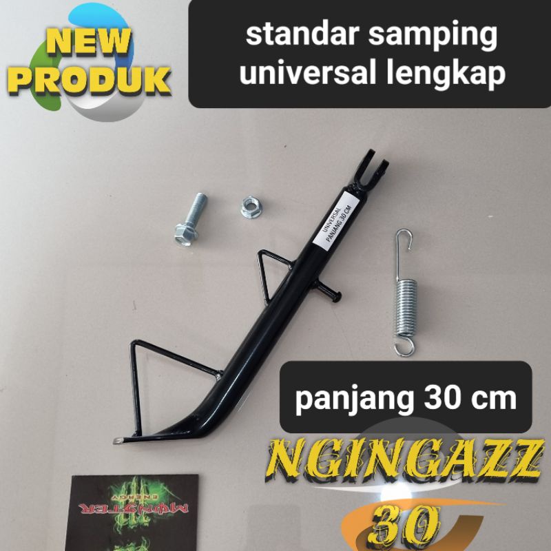 standar samping universal 30cm 30 cm bahan tebal warna hitam