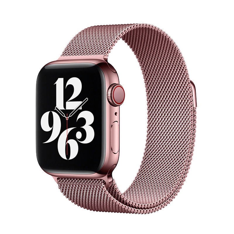 APPLE WATCH Magnetic Strap iWatch Milanese Stainless Steel Strap Series 1 2 3 4 SE 5 6 7 Size 45 44 42mm 41 40 38mm Replacement Strap for T500 T55 Smartwatch