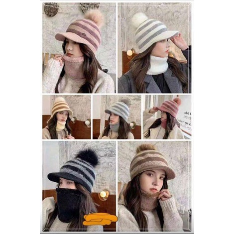 Topi Musim Dingin Wanita Topi Fashion Winte Topi Fashion Korea Belang