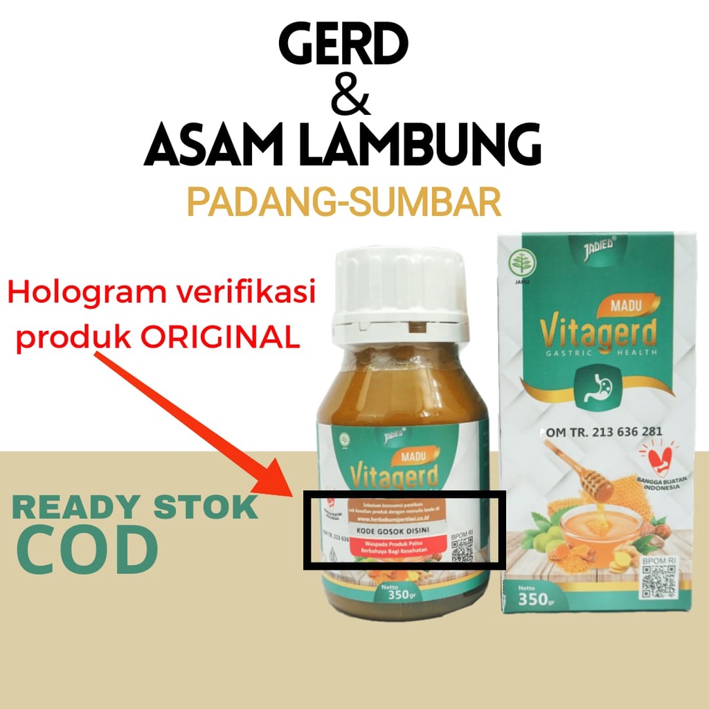 MADU VITAGERD ORI HERBAL ALAMI ATASI GERD MAAG KRONIS TUKAK LAMBUNG