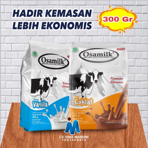 Osamilk Susu Sapi Bubuk Murni 300gr Penggemuk Badan Anak & Dewasa Susu Sapi Bubuk Murni