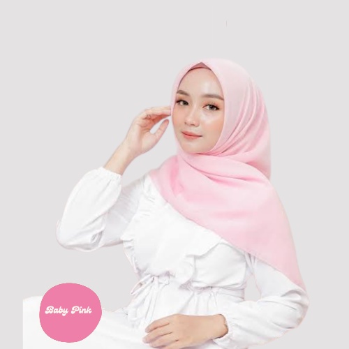 [ COD ] New 60+ Warna Daily Hijab Bella Square | Hijab Segi Empat Double Hycount | Hijab Segi Empat Bella Square-BABY PINK