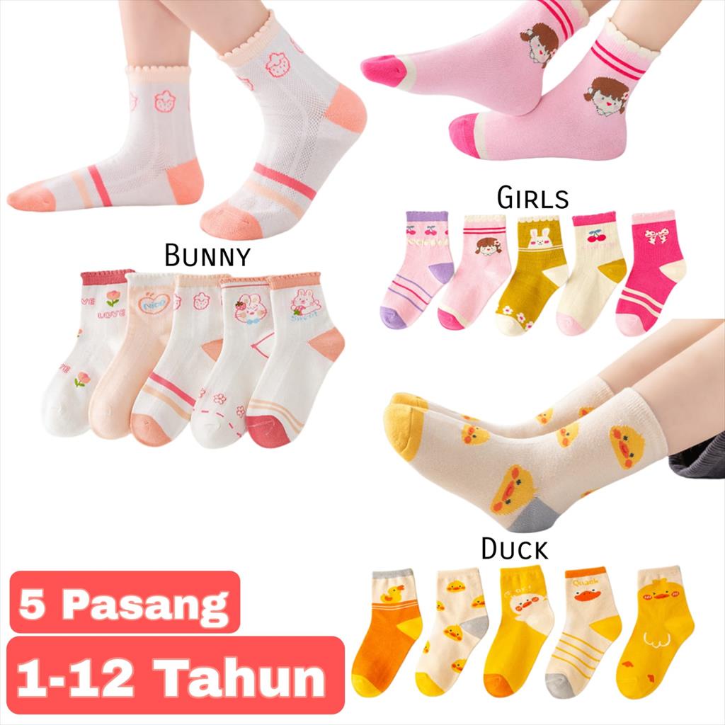 JM0019 (1-12 Tahun) Kaos Kaki Bayi Duck TK Anak baby sock socks balita batita sd smp sma karakter