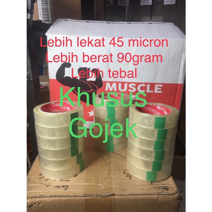 

Lakban muscle 24mm /1 inch khusus gojek