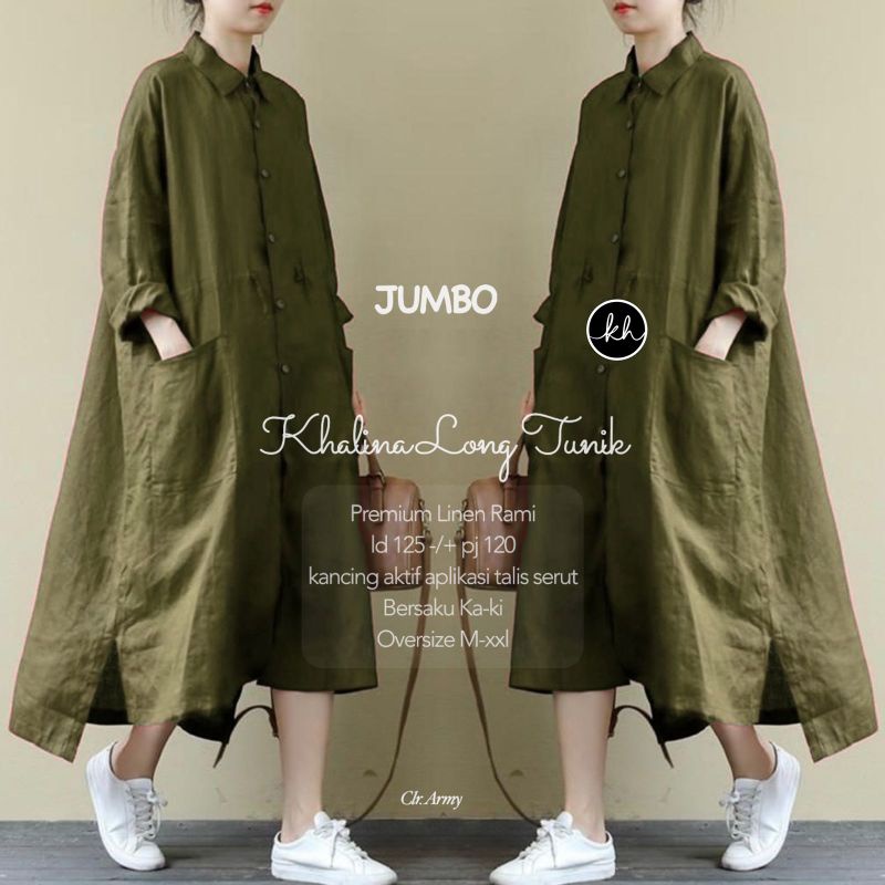 KHALINA LONG TUNIK JUMBO TERBARU BY KHASMA