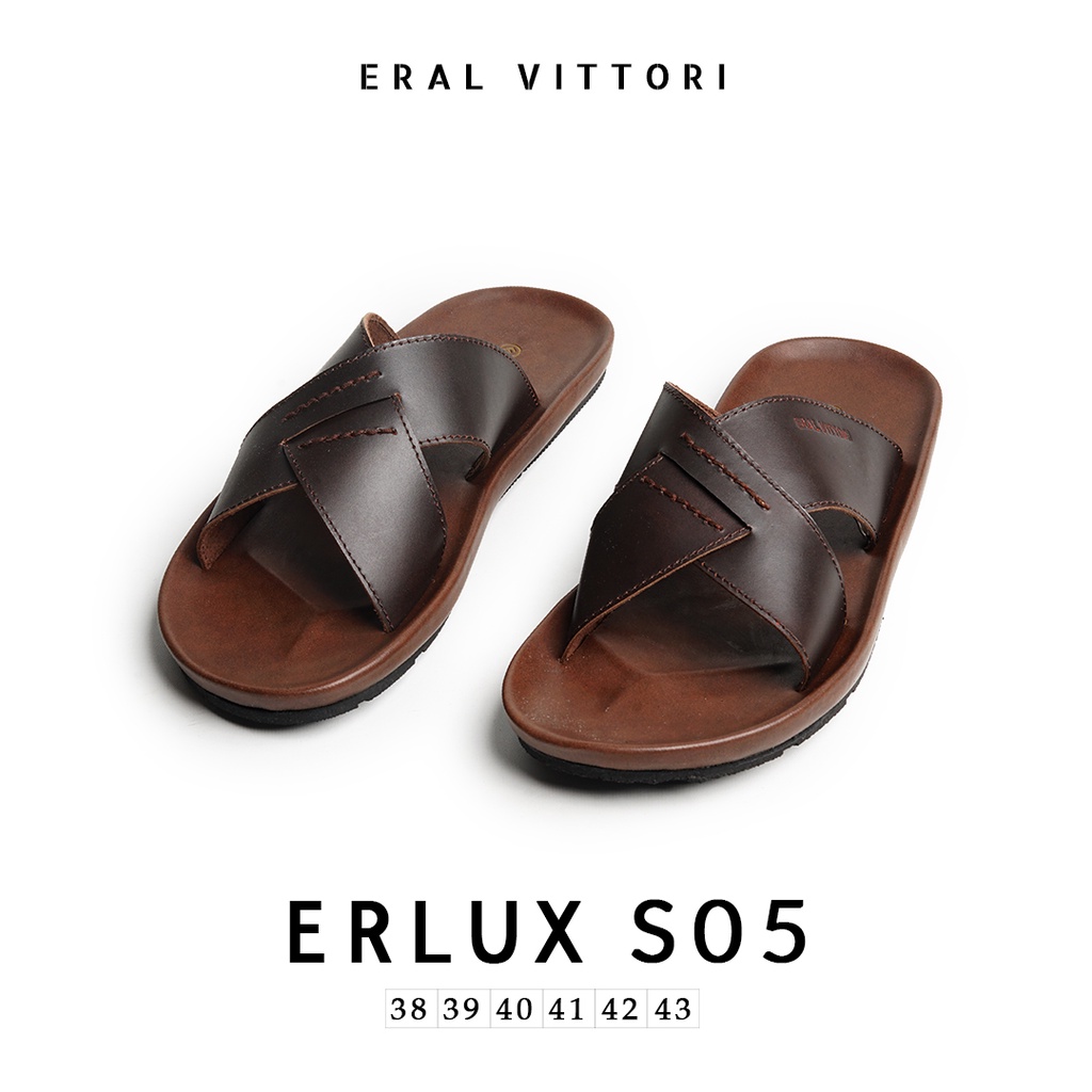 Eral Vittori - Erlux S05 Sandal Kulit Kasual Pria