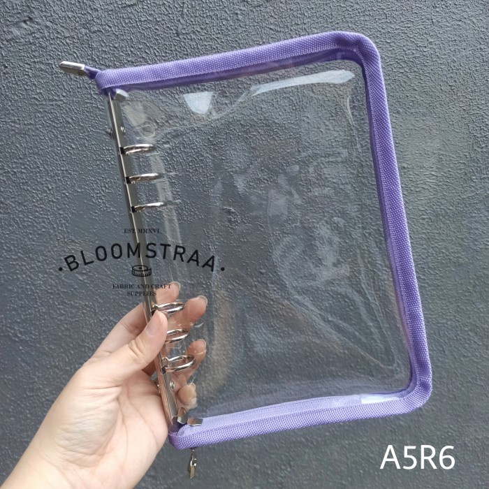 

CLEAR COVER BINDER ZIPPER A5 RING 6 LOOSE LEAF MIKA PVC TRANSPARAN