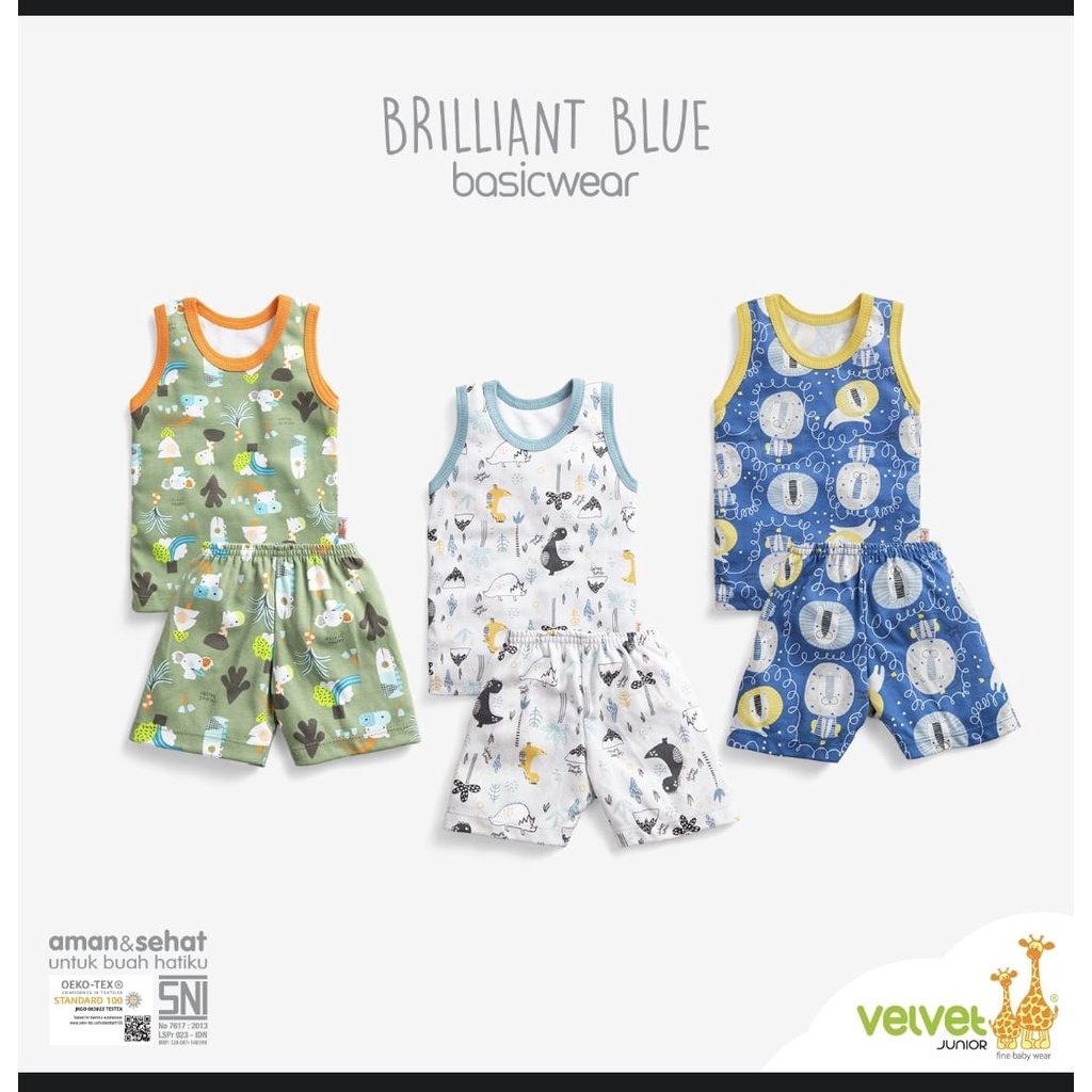 VELVET JUNIOR SETELAN KUTUNG - BAJU KUTUNG CELANA PENDEK 3 STEL JOY AND CHEER - NORTHERN LIGHTS - BR