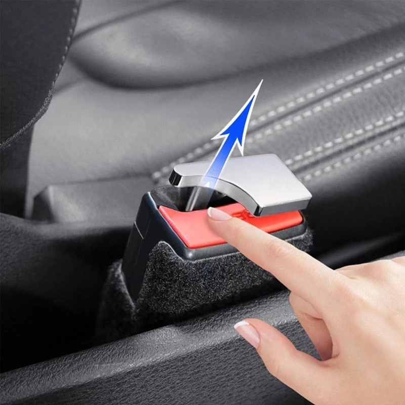 [Harga Grosir] Alloy Seat Belt Insert Card Safety Belt Gesper Debu Aksesoris Interior Mobil Car Plug-in Universal Buckle Hidden Car Seat Belt Buckle Clip