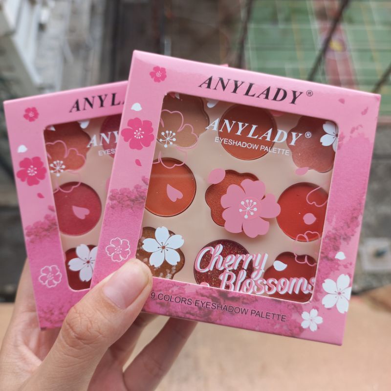 PROMO!! EYESHADOW ANYLADY 943B CHERRY BLOSSOM 9 WARNA SOFT MAKE UP PALETTE