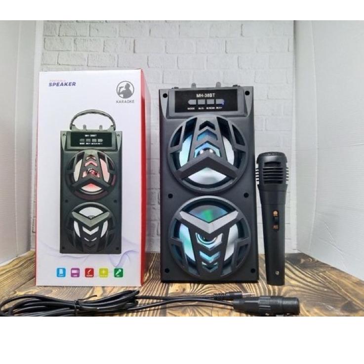 Produk Spesial Super Bass Speaker bluetooth MH-38BT MH-36BT - Speaker karaoke free mic