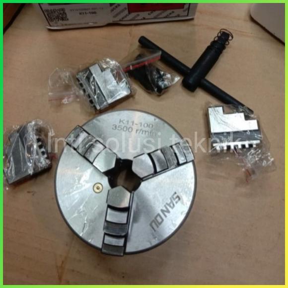 Chuck Bubut 4" 3 Jaw | Claw bubut 3 Kaki | Catok Kepala Bubut 4 inch selalu promo