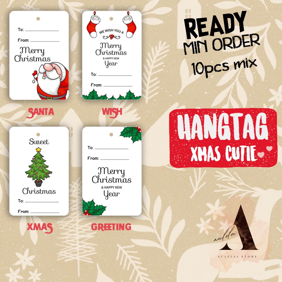 

CHRISTMAS CUTIE Hangtag Label Gift Hampers Cute Hang Tag natal xmas (AULELEI STORE)