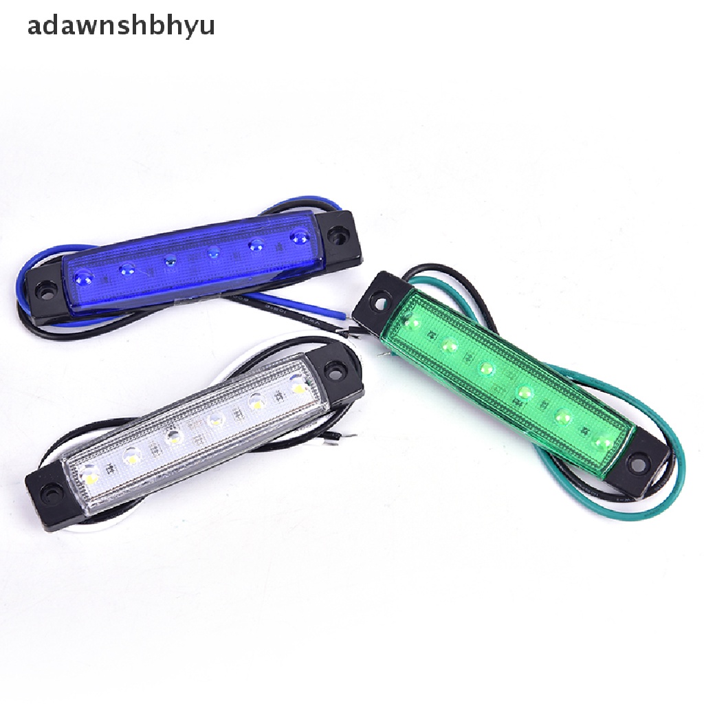 Adawnshbhyu 1PC 12V 6LEDS Lorry Side Marker Indicator Lampu Trailer Led Rendah Lampu Samping Belakang ID