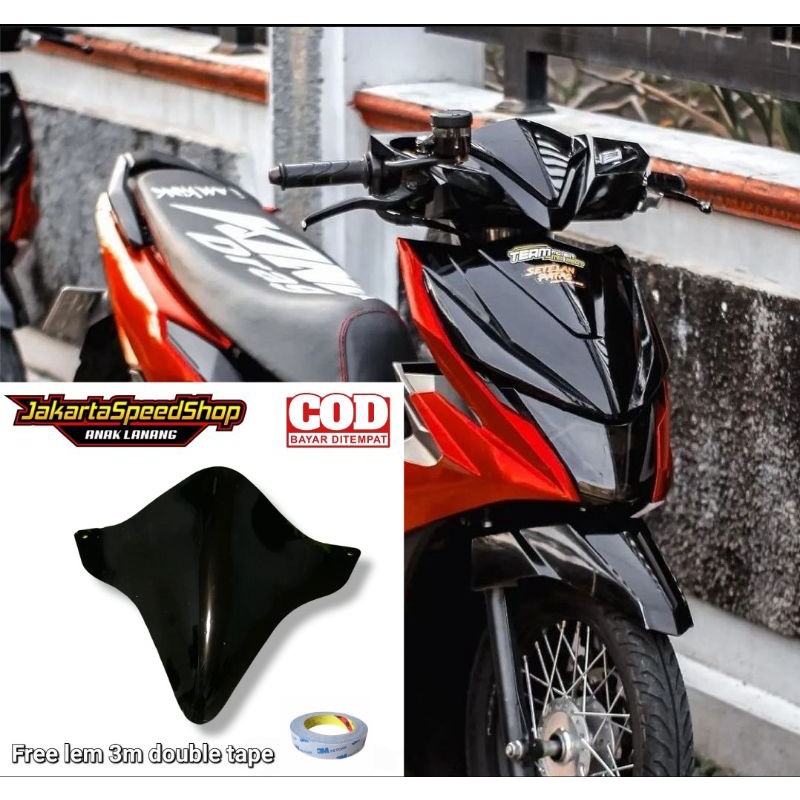 Visor variasi all new honda beat esp bahan full akrilik free lem 3m double tape