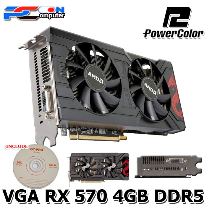 VGA  AMD Radeon GV RX 570 Gaming RX570 4GD