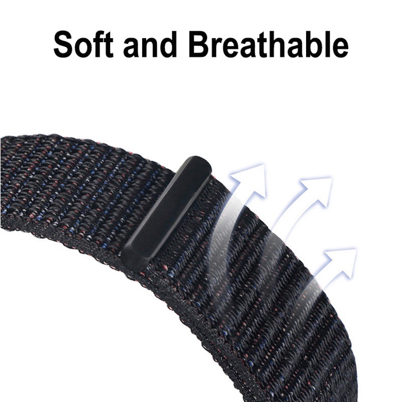 Nylon Loop Velcro Strap Huawei Band 7 Sports Breathable Replacement Band Lightweigh Wristband