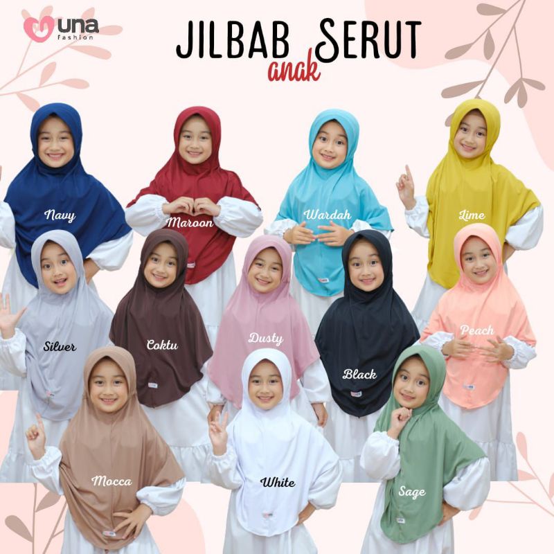 Jilbab anak sekolah putih/jilbab anak sekolah maron/jilbab anak sekolah coklat tua
