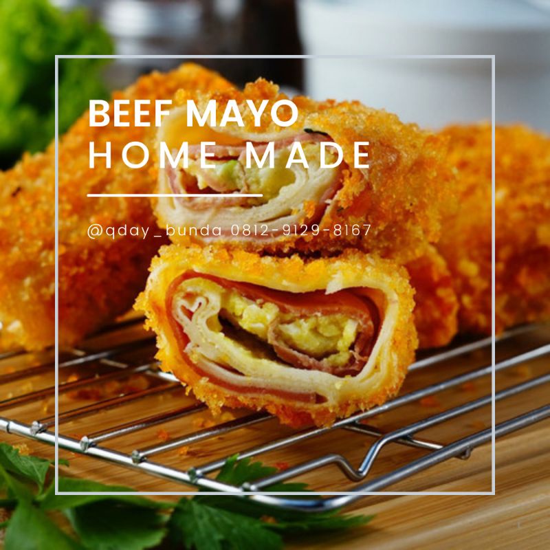 

RISOLES MAYO BEEF ORIGINAL HOME MADE BY QDAY BUNDA ISI 10 PER BOX