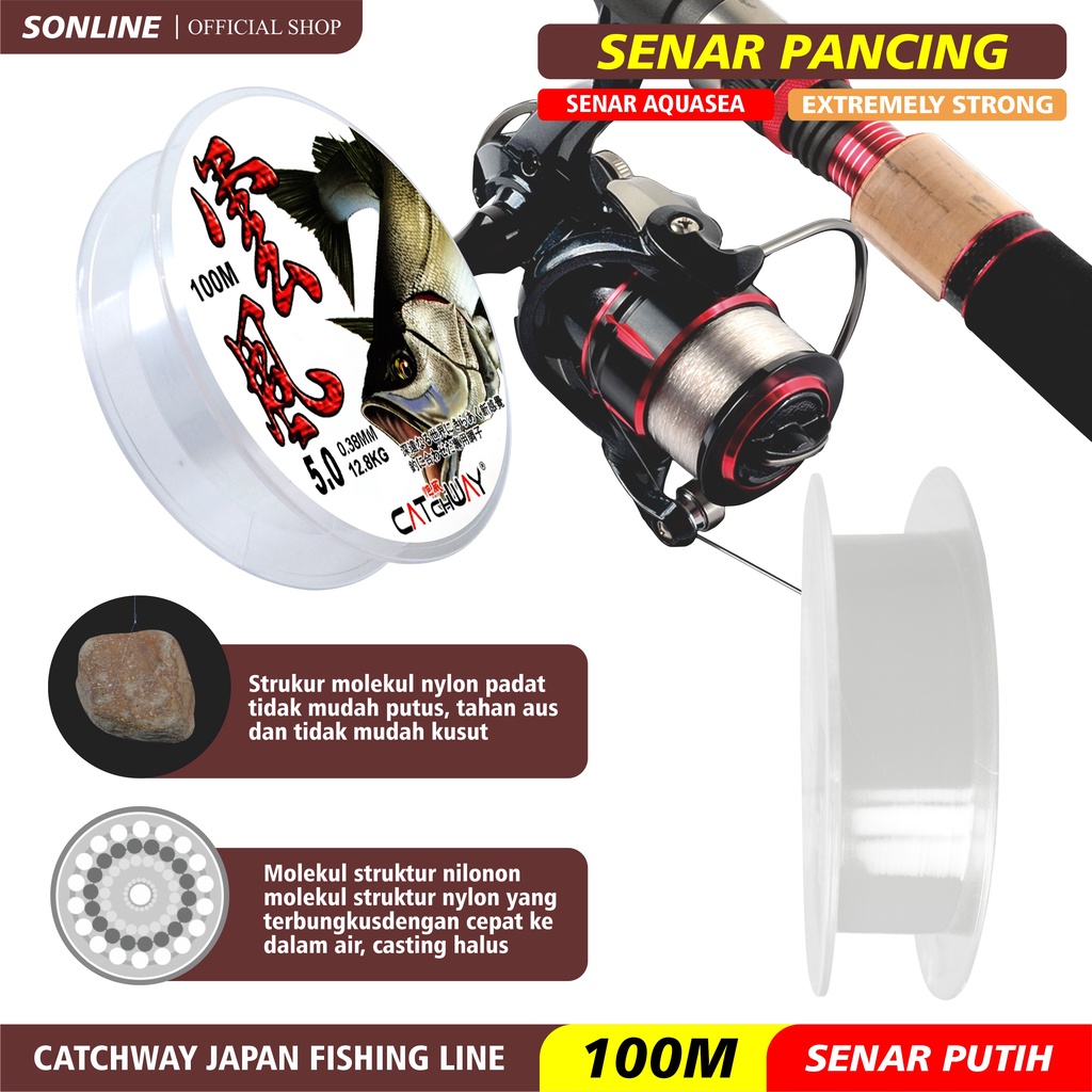 SONLINE Tali Pancing  100M  Advanced Fishing Line Senar Pancing 100m