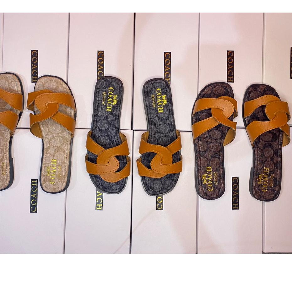 Miliki Sandal teplek wanita teplek strap tali silang  box  / Sandal wanita slip sandal slip on sanda