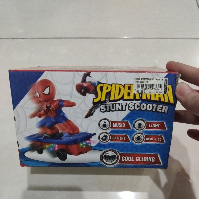 mainan anak spiderman stunt scooter preloved murah