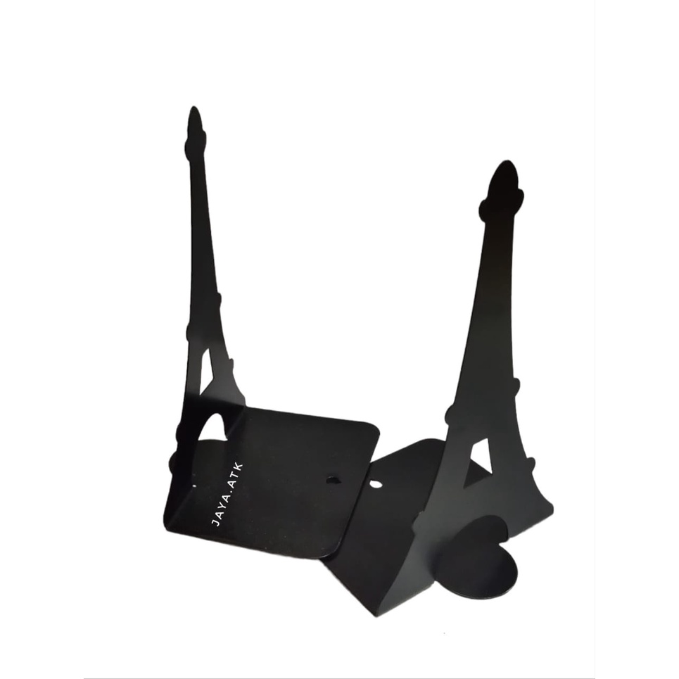 PEMBATAS BUKU BESI BOOK END HOLDER POLOS WARNA MENARA PARIS EIFFEL LUCU