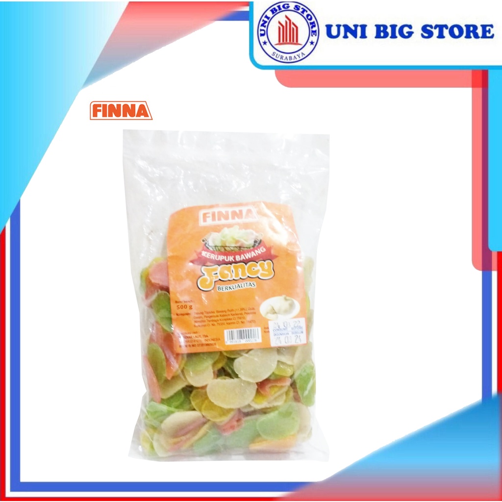 

Finna Krupuk Fancy Kerupuk Bawang Warna 500 gr