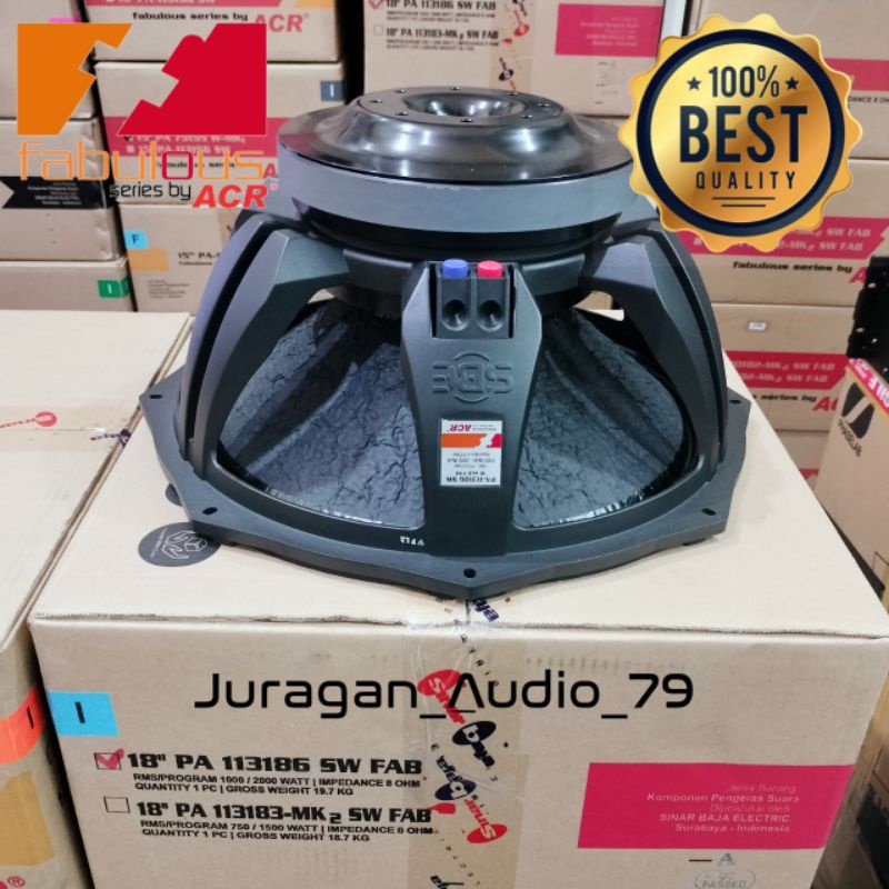 Speaker subwoofer 18 inch Fabulous PA 113186 sw