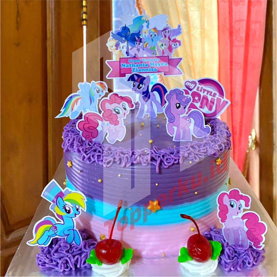 Hiasan Kue Ultah Karakter Kuda Pony Murahhh/Topper Cake Murah Kuda Pony || 01