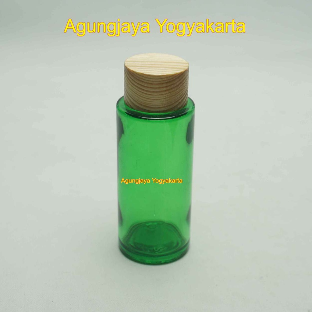 Botol Kaca Serum 50 ml Cilinder Hijau Original Ulir / Botol Kaca 50 ml / Botol Kosmetik / Serum Kaca