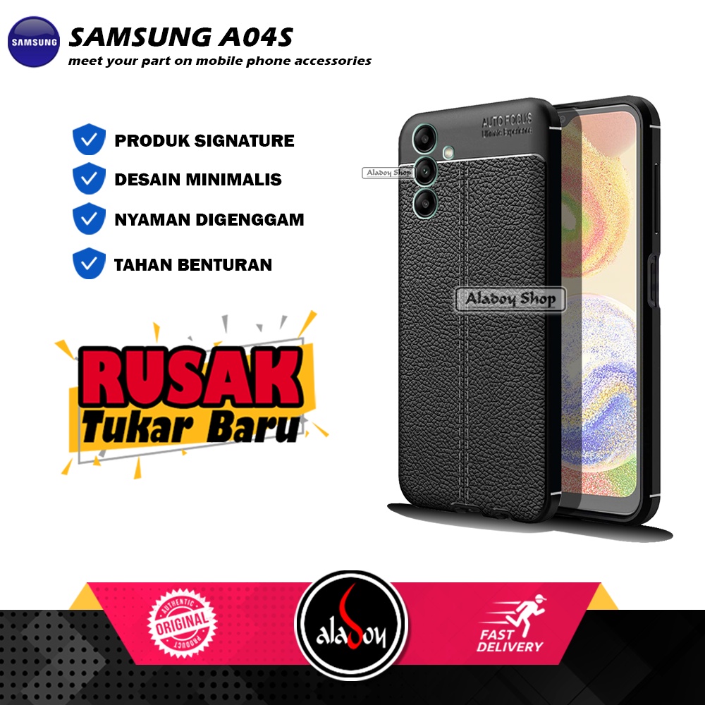 Case Samsung A04S Ultra Slim Autofocus Leather Premium Softcase