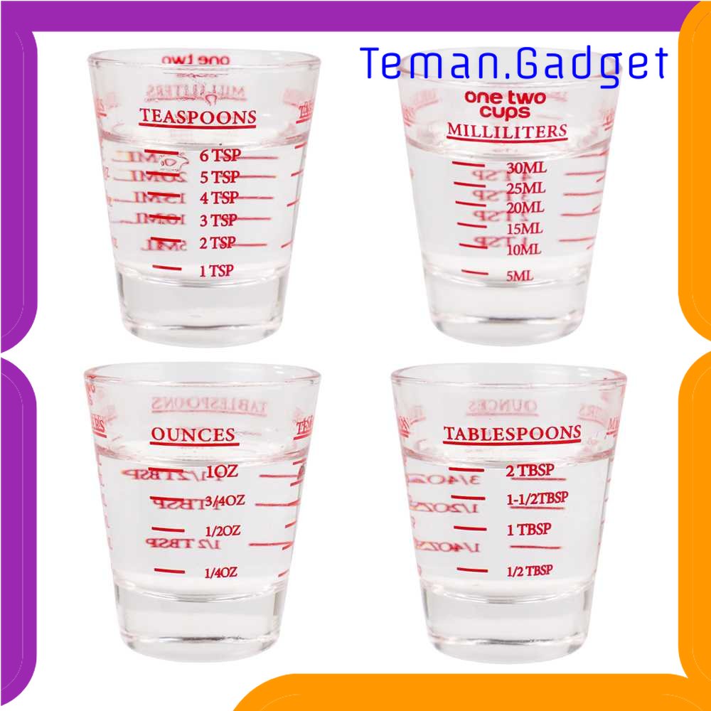 TG - DPR One Two Cups Gelas Takar Kopi Expresso Shot Glass Coffee 30ml - MD19