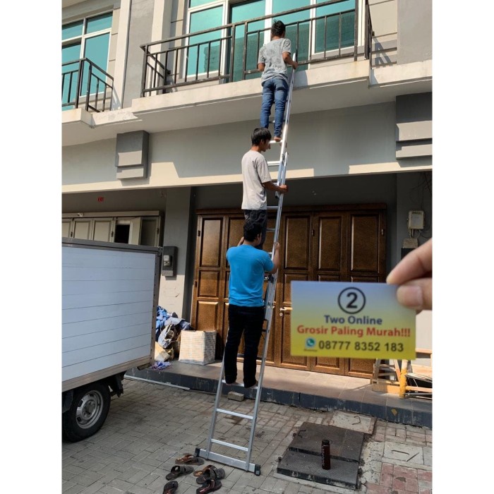 Tangga Aluminium Extension 4.8Meter AMG Tangga PLN 4,8M