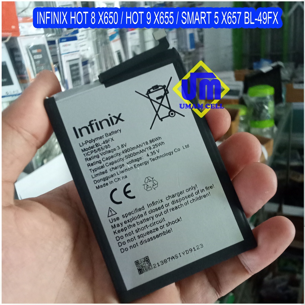 BATERAI BATTERY BATRE INFINIX HOT 8 X650 HOT 9 X655 NOTE 7 LITE X656 BL49FX BL-49FX BL 49FX ORIGINAL