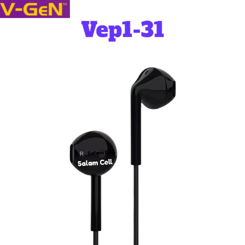 Headset Handsfree V-GeN VEP1 30 1pack isi 30pcs Earphone Headset Deep Bass Original