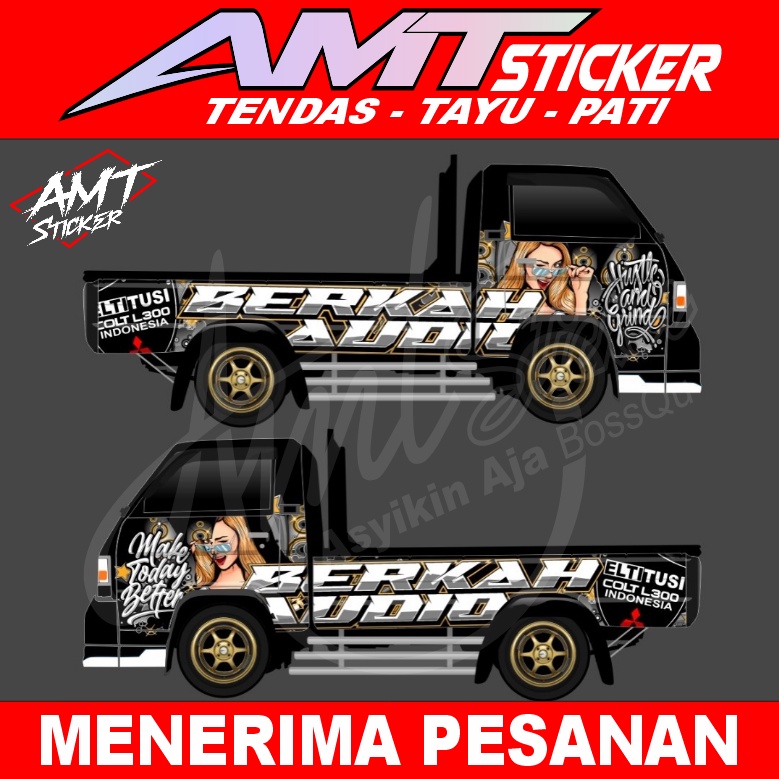 Stiker Decal Samping Pick Up L300 (Bisa Custom/Request)