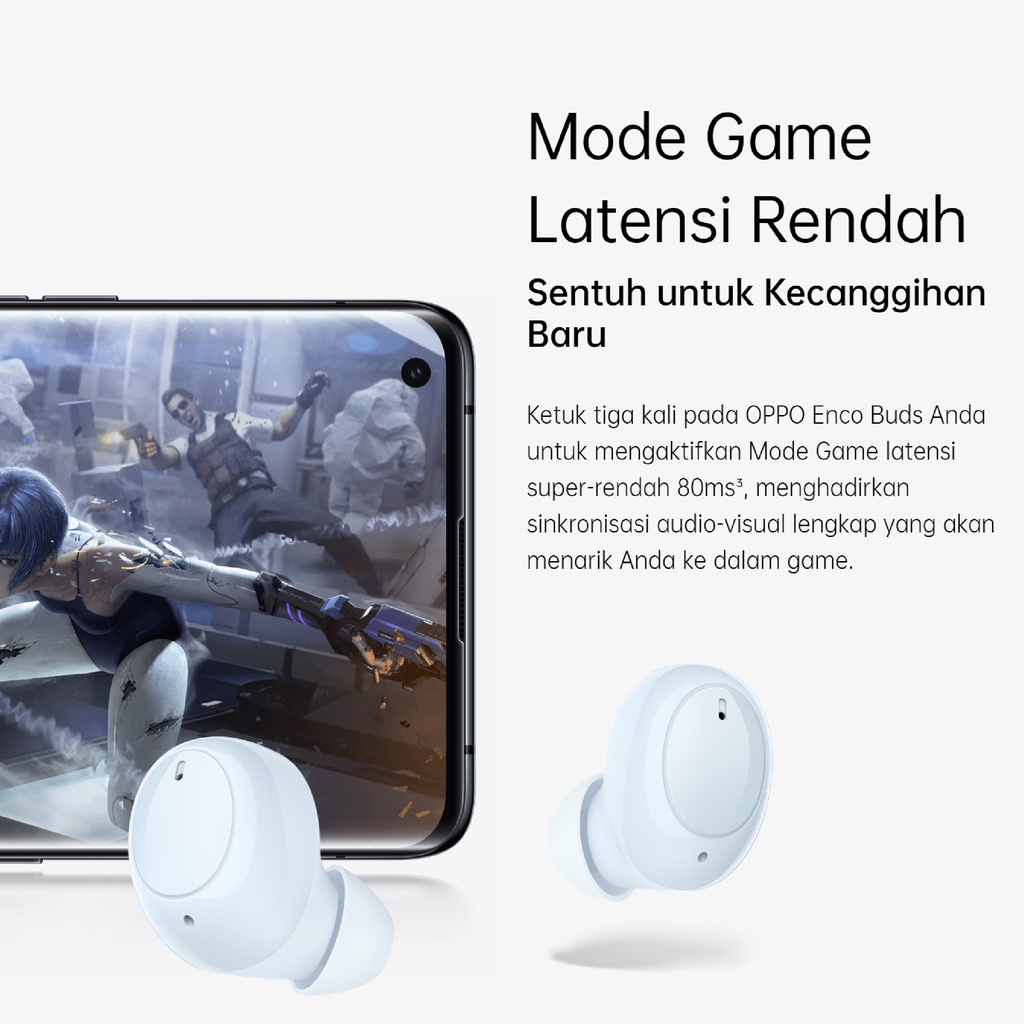 Oppo Enco Buds Bluetooth Earpods Earphone Handsfree Headset Wireless Murah Original Garansi Resmi
