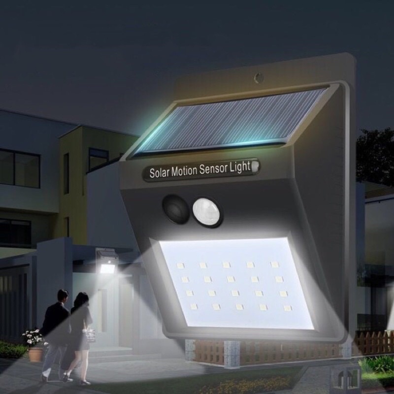 Lampu SOLAR Tempel Dinding Taman Tangga Power TENAGA SURYA Matahari Sensor Gerak Nyala Cahaya Mati Promo Sen