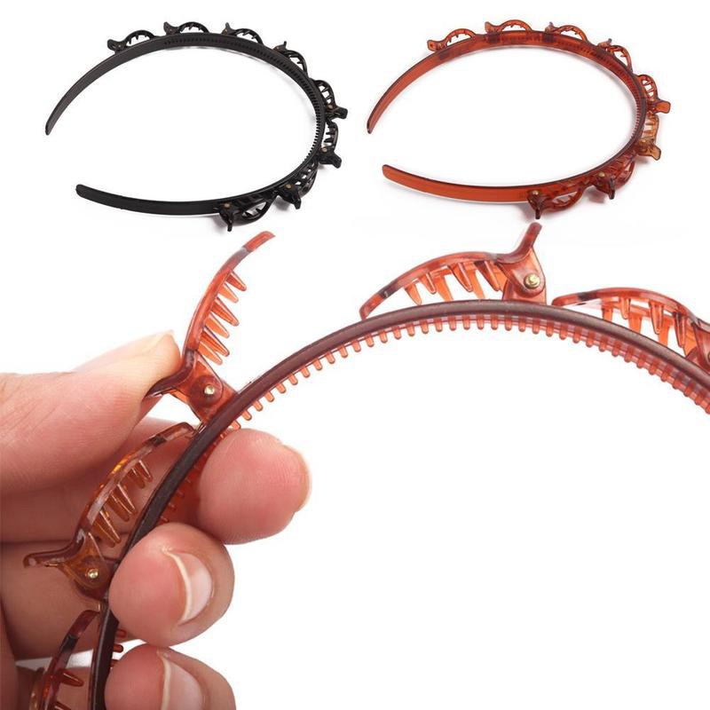 POKY - D6083 Jepit Rambut Gaya Korea / Bando Jepit Multi B758 / Layer Hollow Double Bangs Hairstyle / Bando Jepit Rambut / Bando Fashion Korea