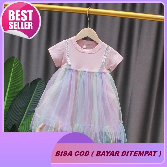 Noely Dress / Dress Gaun Anak Perempuan Import Premium 2-7 Th /760/334/Ct70 / Gaun Anak Korean Style