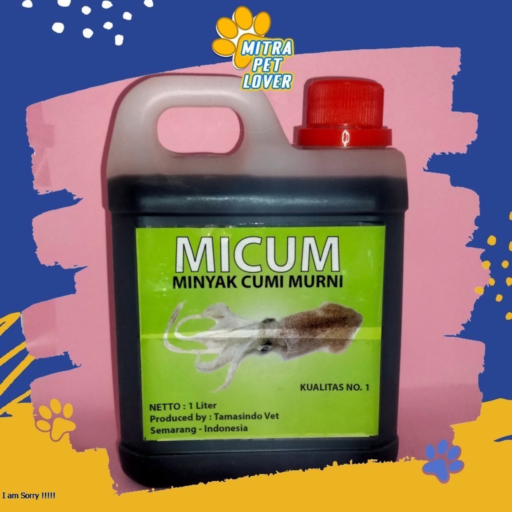 MINYAK CUMI UNTUK IKAN - MICUM LIQUID 1L 1000ML - MENAMBAH NAFSU MAKAN IKAN UDANG MENJAGA KESTABILAN AIR DAN PLANKTON - MURAH ASLI GARANSI KUALITAS ORIGINAL - PET ANIMAL HEALTHCARE &amp; VETERINARY TAMASINDO OBAT KESEHATAN &amp; VITAMIN TERNAK HEWAN MITRAPETLOVER