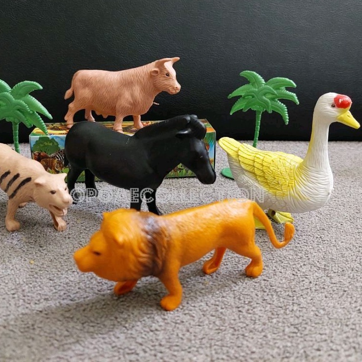 pengiriman cepat mainan hewan binatang isi 5 pcs - HEWAN seri KEBUN BINATANG