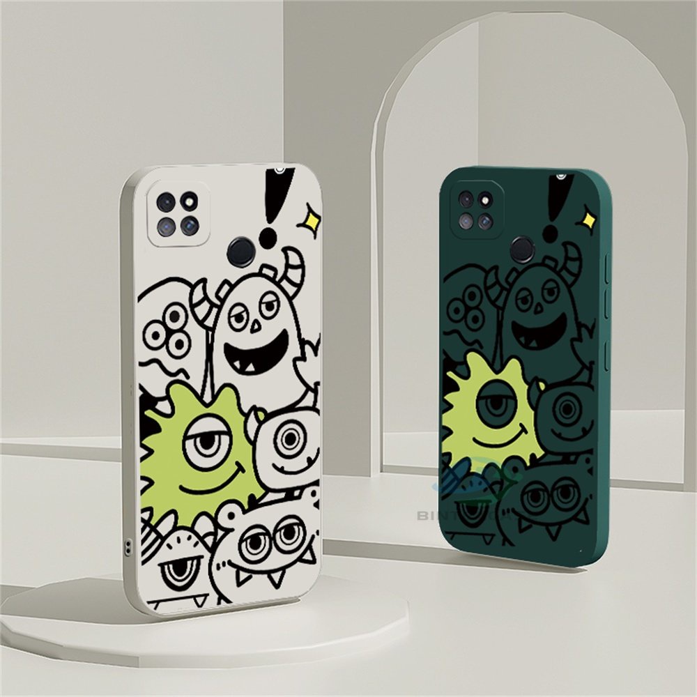 Casing Kompatibel Untuk IPhone 13 Pro Max IPhone11 IPhone12 6 6S 7 8 Plus Graffiti Kartun Monster Soft Silicone Phone Case Binteacase