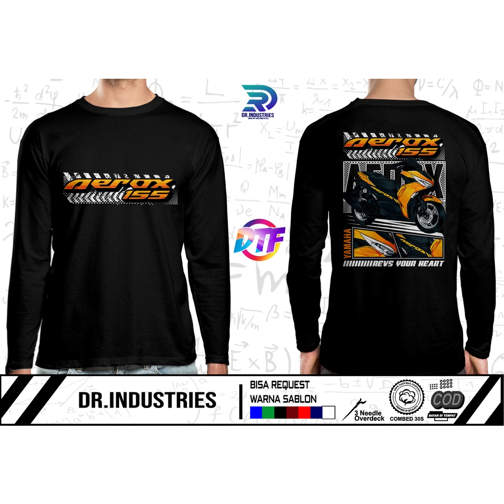 Kaos Lengan Panjang Aerox Yamaha Keren Sunmori Terbaru 2022 New Desain SunmoriStyle - DR INDUSTRIES